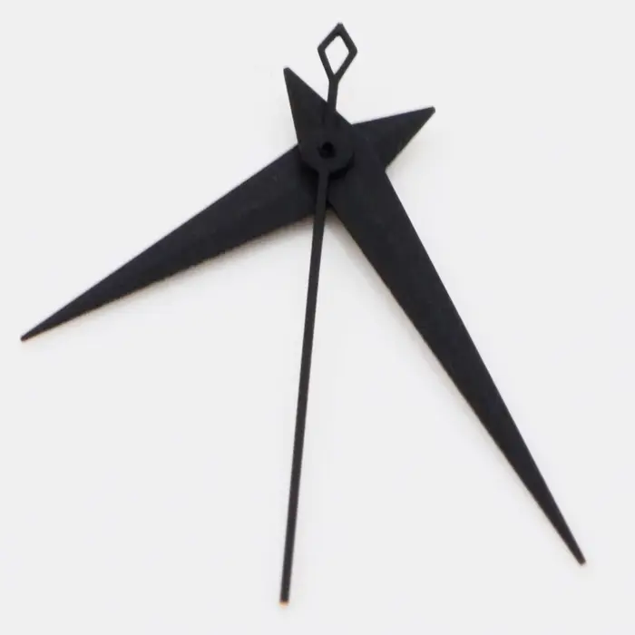 10*14*15mm noir Dauphine Aiguille présage Cocktail Style montre mains polies