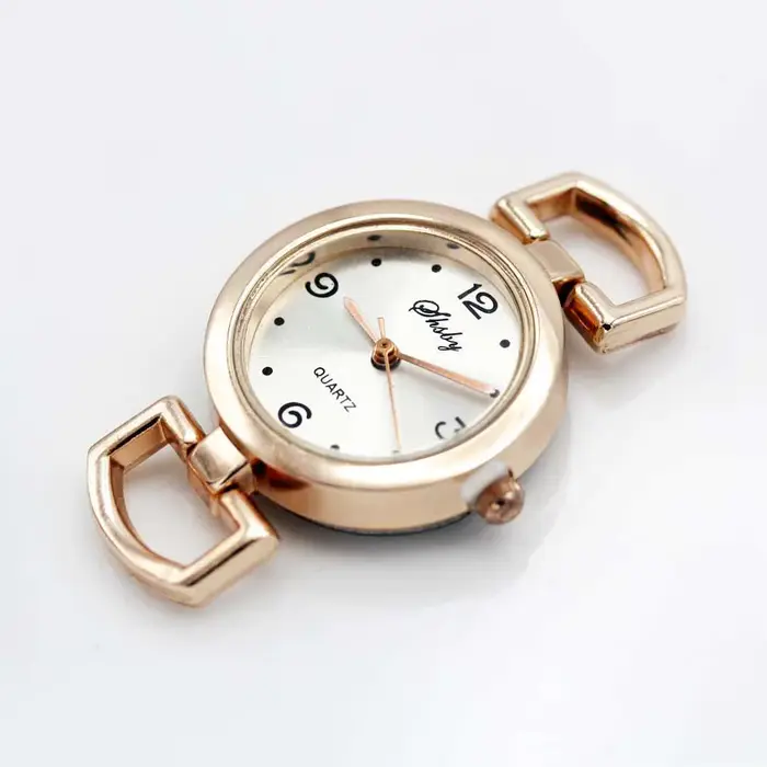 Shsby-Tête de montre en or rose avec chiffres romains