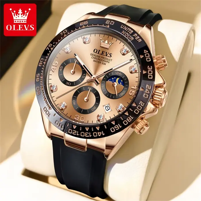 Montre à Quartz de Marque de Luxe pour Homme