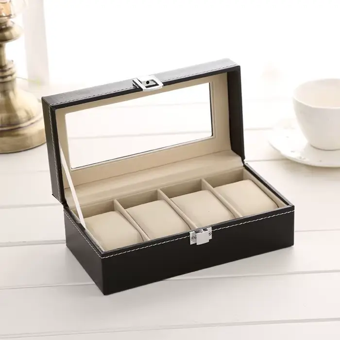 Boîte à montres en cuir pour la maison, étui de présentation exquis, boîte de rangement dédiée pour 