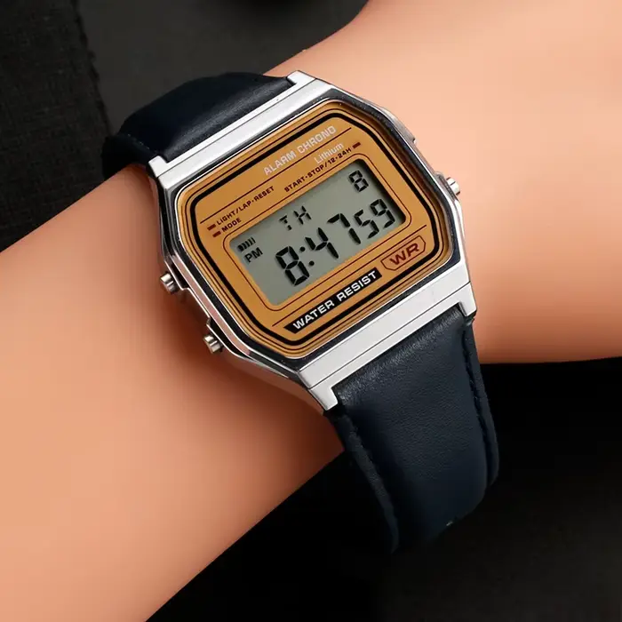 Bracelet de montre Vintage en cuir de vache