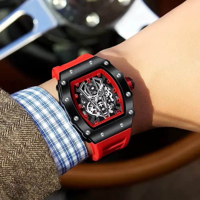 ONOLA marque hommes montres horloge 2021 mode sport décontracté Unique Quartz luxe montre carrée