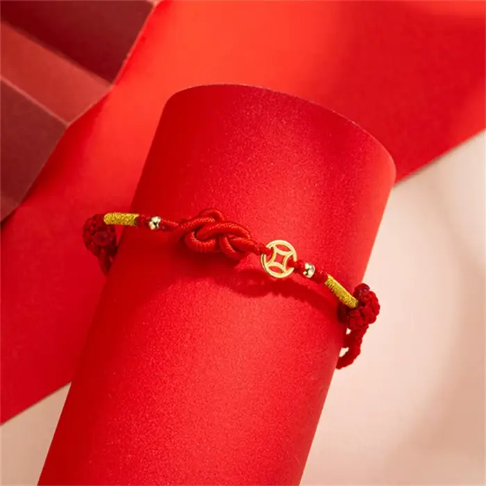 Bracelet en corde rouge unisexe avec nœud porte-bonheur ajustable pour femmes et hommes bijou de mode cadeau occasionnel amulette d'amitié
