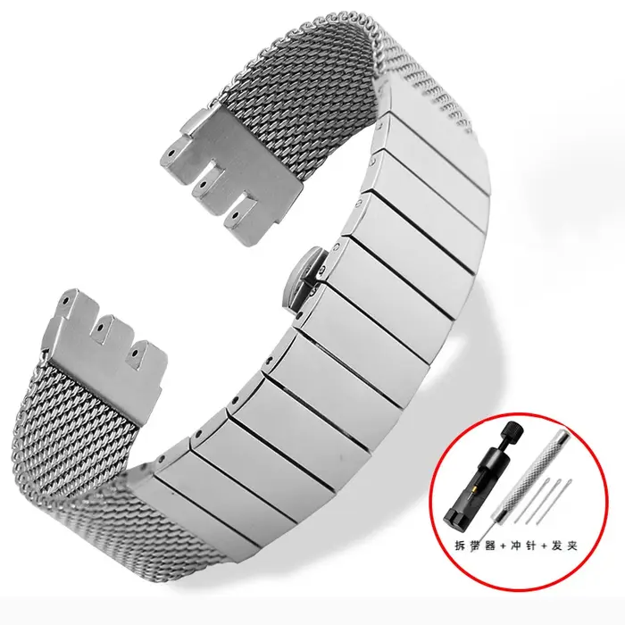 Pour Swatch IRONY YAS112 /YGS749 bracelet en maille tissée en acier fin pour hommes chaîne de montre série YIS YVS