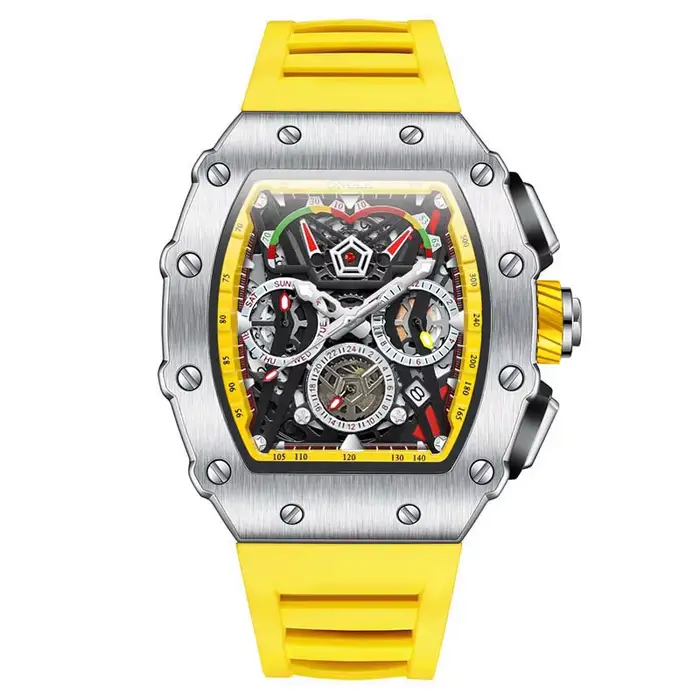 ONOLA montre mécanique de luxe pour hommes avec montre automatique lumineuse ajourée 3Bar étanche Re