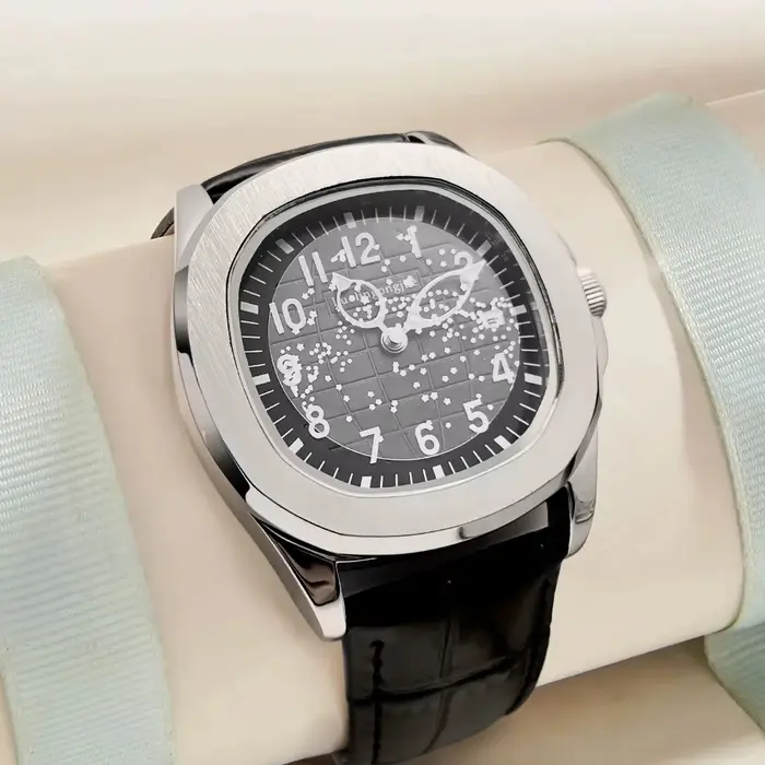 Nouvelle montre mécanique automatique pour homme avec bracelet en cuir de luxe