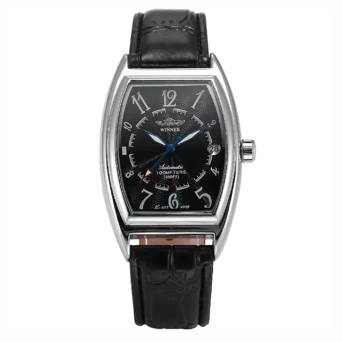 Montre automatique T-WINNER style antique avec mouvement mécanique calendrier complet pour homme occasions spéciales