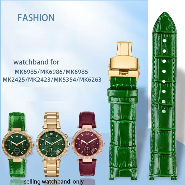 Bracelet de montre en cuir de cercle cranté pour hommes et femmes
