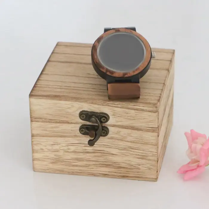 Étui de montre en bois unique pour hommes et femmes