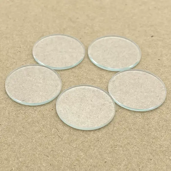 2 Pièces de Verre Minéral Transparent Plat et Rond pour Montre, 16-26 MM, Épaisseur 1,0 mm, pour Rem