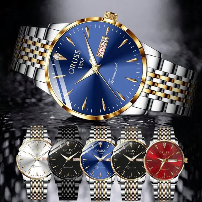 ORUSS marque de luxe montres à Quartz pour hommes