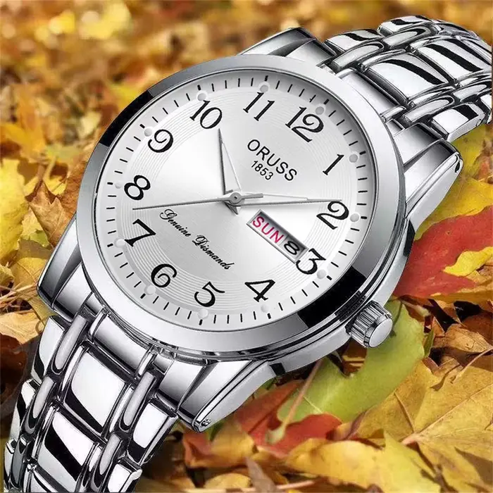Montre pour hommes d'affaires haut de gamme mode personnalité durable double calendrier précision