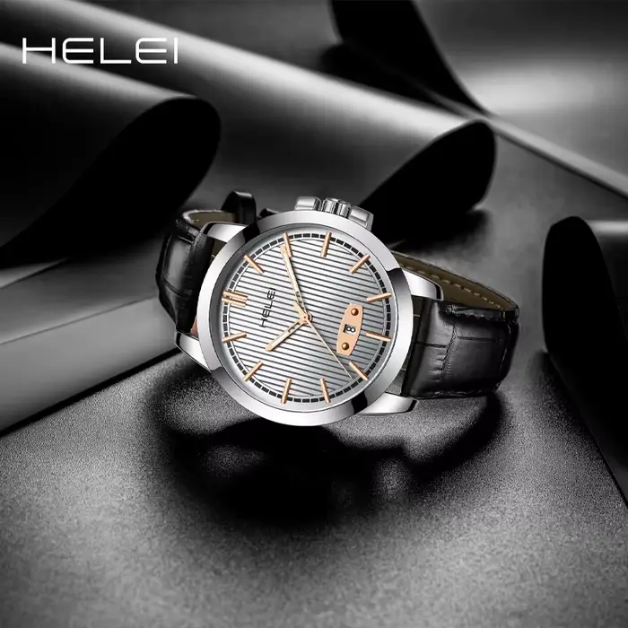 Montre décontractée à quartz pour homme HELEI* Herey authentique