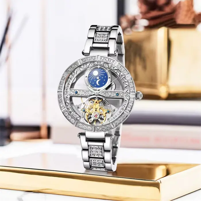 Dames montre automatique femme de luxe mode