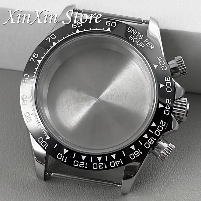 Chronographe à Quartz VK63A pour Daytona, 40mm, avec Bracelet jubilé, boîtier de montre en cristal s