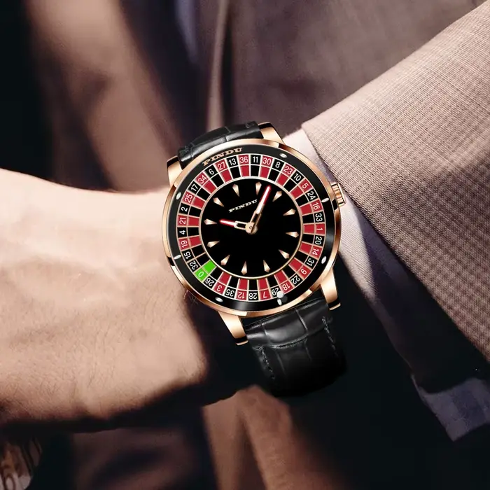 PINDU Design Montre NH35A montres mécaniques automatiques Las Vegas Roulette diamant pointeur lumineux