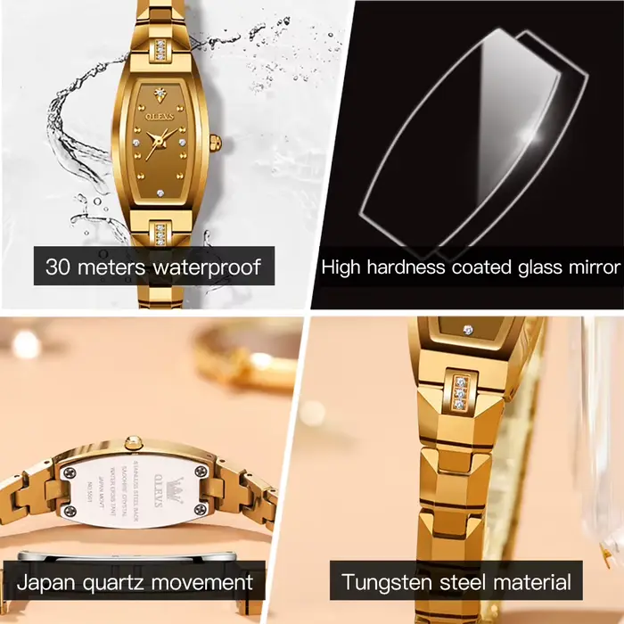 OLEVS 5501 femmes montre mode tungstène acier marque de luxe