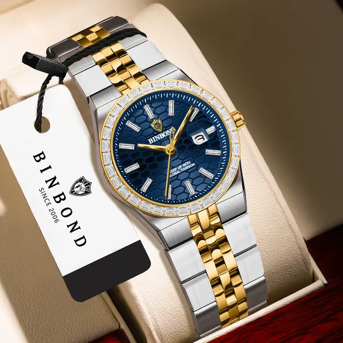 Montre-bracelet à quartz décontractée pour femmes BINBOND