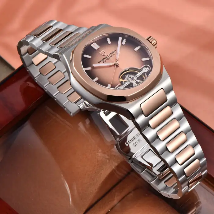 PAGANI DESIGN 2025 montre pour hommes or Rose