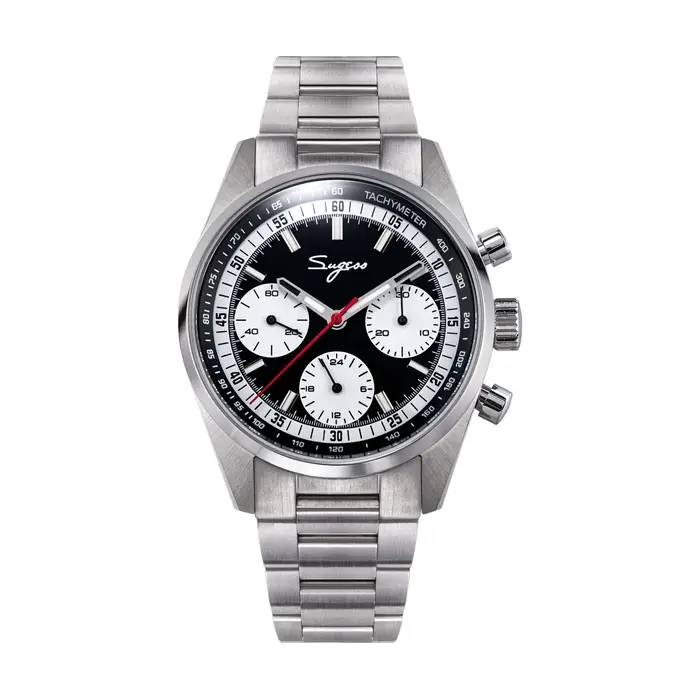 Montre SUGESS édition limitée avec mouvement Seagul ST1903 pour homme occasionnels spéciaux résistante à l'eau et chronographe lumineux