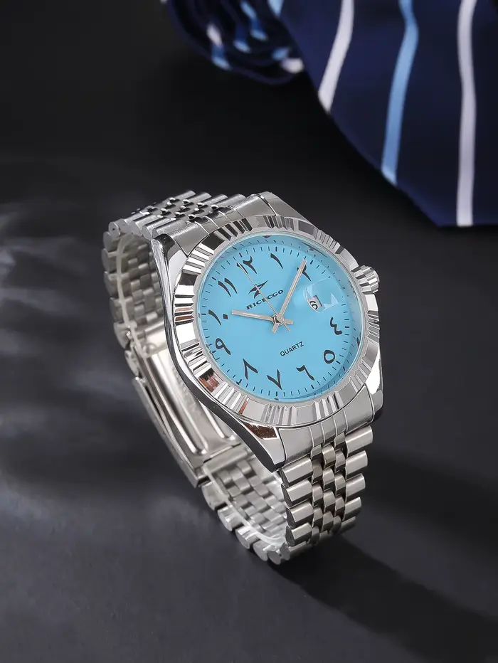 Montre RICECGO à Quartz Décontractée et Élégante avec Fonction Date Automatique pour Homme Occasions Quotidiennes