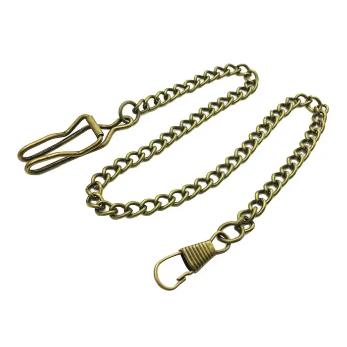Chaîne à boucle Durable unisexe Chic montre de poche chaîne à maillons rétro chaîne torsadée femmes 