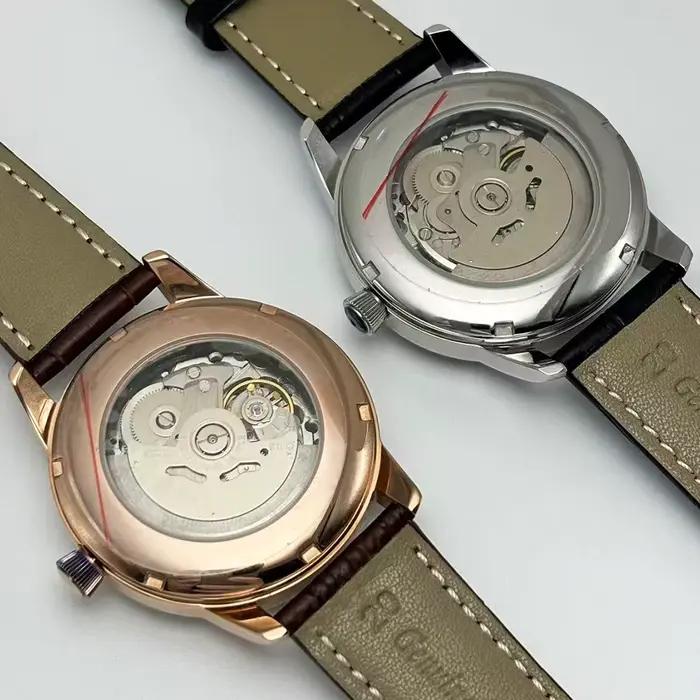 Montre ronde automatique mécanique rétro pour homme NH38