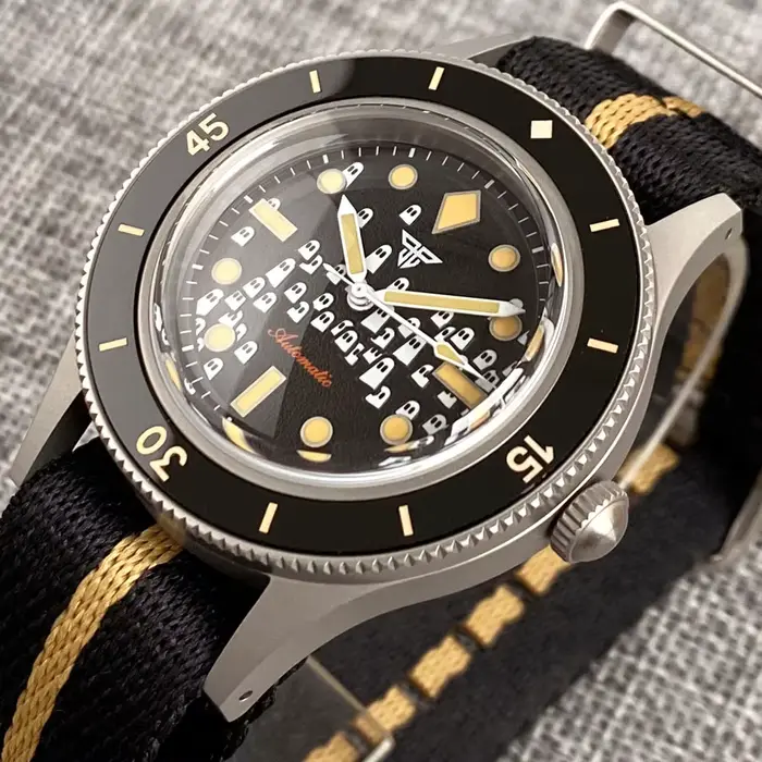 Tandorio 50 Fathom Miyota/PT5000 montre automatique pour hommes cadran fantôme sablé lumineux 200m étanche bulle saphir 40mm