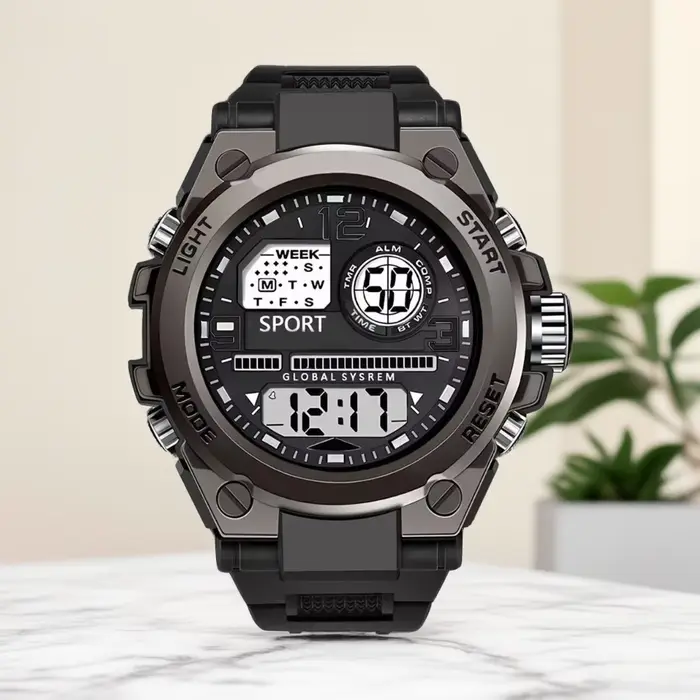 Montre électronique multifonctionnelle tendance pour hommes, idéale pour les étudiants, le meilleur 