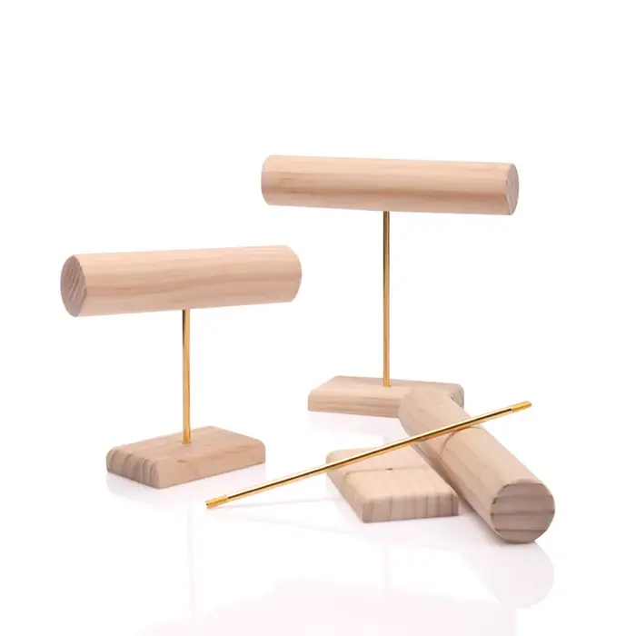 Boîte de rangement de bijoux en bois massif jaune avec tête de bracelet de montre et bande de caoutchouc Wenwan pour collection et préservation de bijoux pour femmes