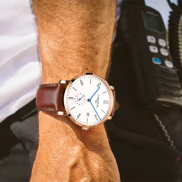 Carnaval marque de luxe montre mécanique étanche Ultra mince calendrier d'affaires montres automatiques pour hommes Relogio Masculino