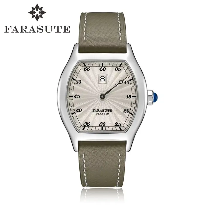 FARASUTE rétro luxe hommes montre automatique saut heure