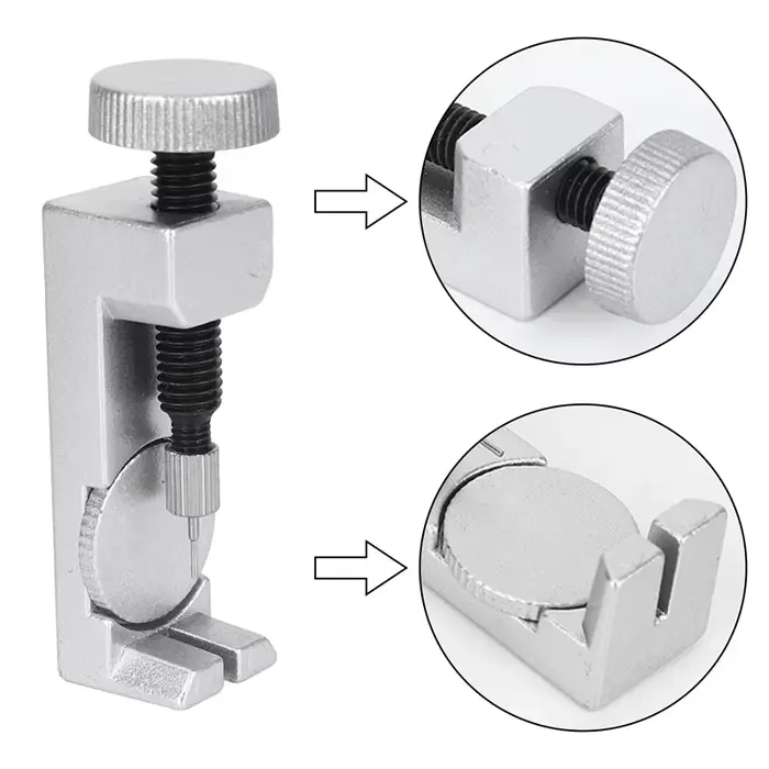 Kit de retrait de maillons de montre outil de dimensionnement de bracelet pour montres avec 12 broches de rechange pour réparation et personnalisation de montres occasions spéciales