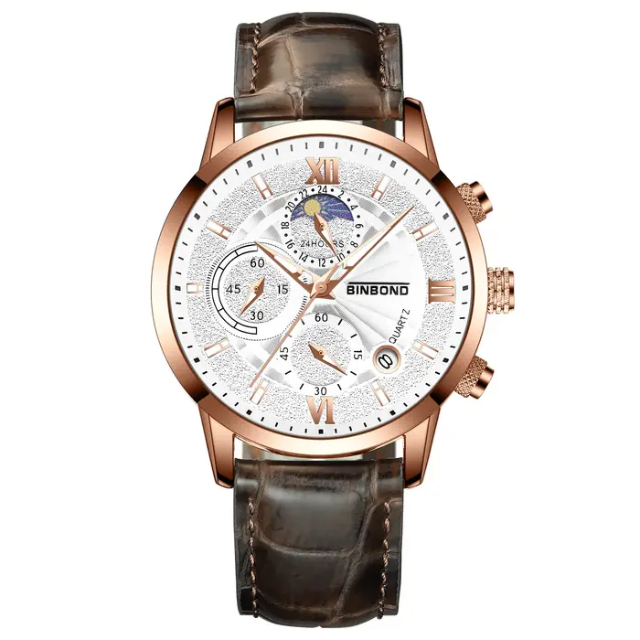 Montres à quartz de marque originale BINBOND pour hommes
