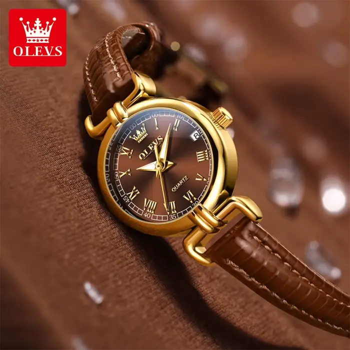 OLEVS 5645 nouvelles femmes montres élégant Original Date Quartz montre-bracelet étanche