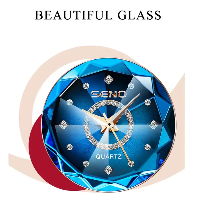 Montre à quartz pour femmes élégante résistante à l'eau en acier inoxydable pour toutes les occasions et styles