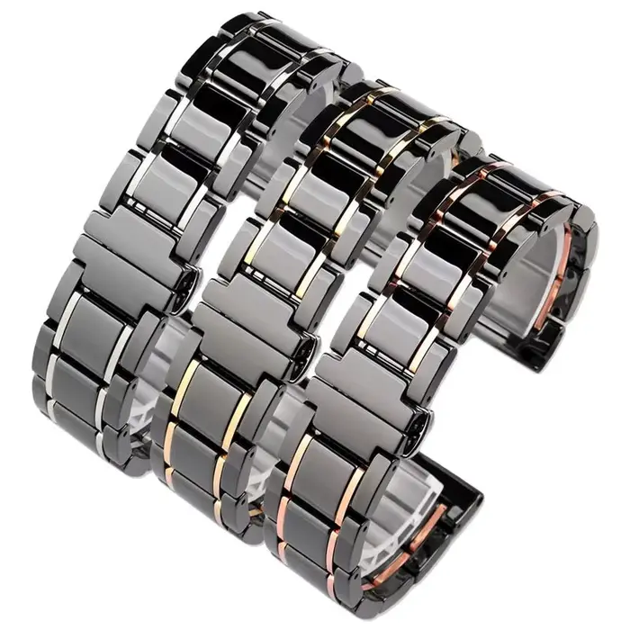 Bracelet de montre en céramique pour hommes et femmes