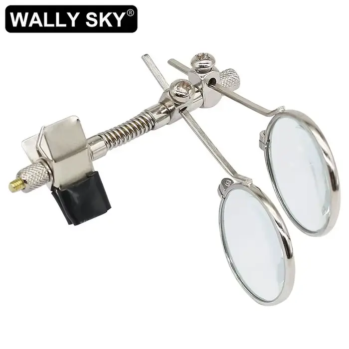 Loupe à Clip pour réparation de montres, lentilles doubles, Mini loupe monoculaire 10X, lentille rot
