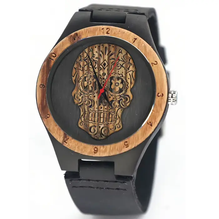 Montre en bois massif naturel | Montre en bois faite à la main