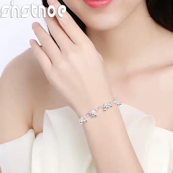 Bracelet multi-perles en argent sterling 925