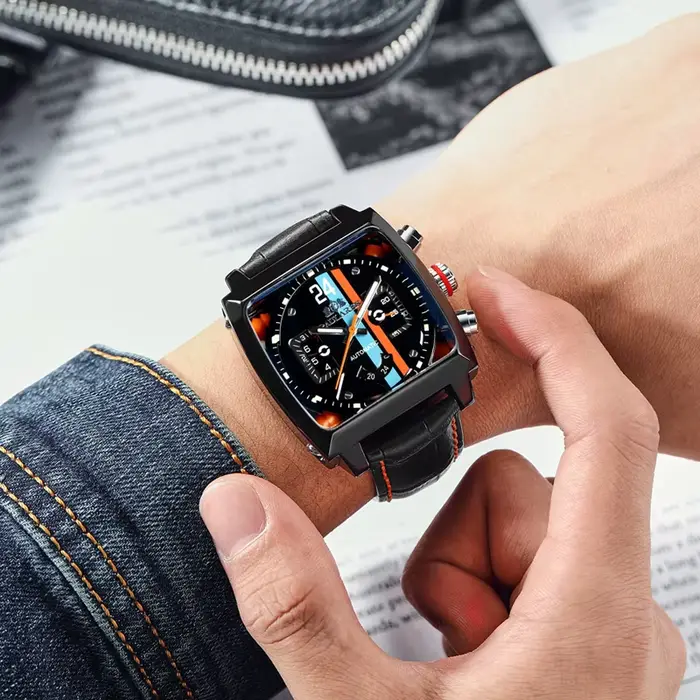 PAULAREIS P luxe hommes automatique auto vent montre mécanique
