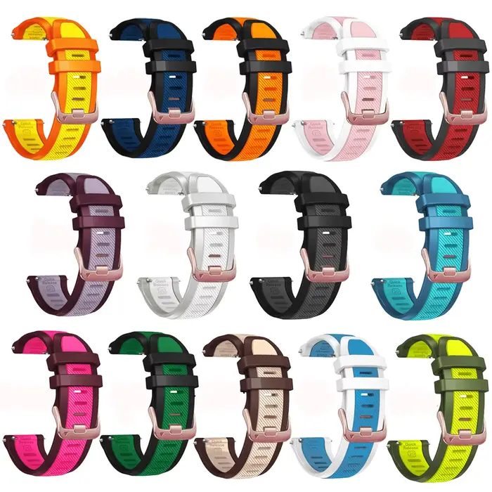 Bracelet de rechange en silicone pour Garmin Forerunner, bracelet de montre, accessoires Correa, 165, 645, 245 Music Venu 2 Pluss SQ 2, 20mm