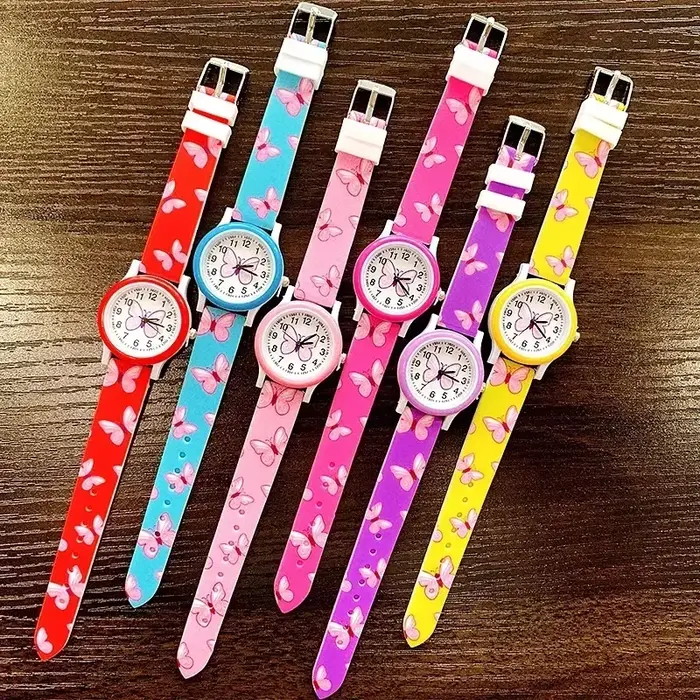 Belles filles montres papillon impression Silicone bonbons gelée