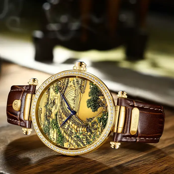 Montre mécanique automatique en Jade naturel pur pour hommes et femmes