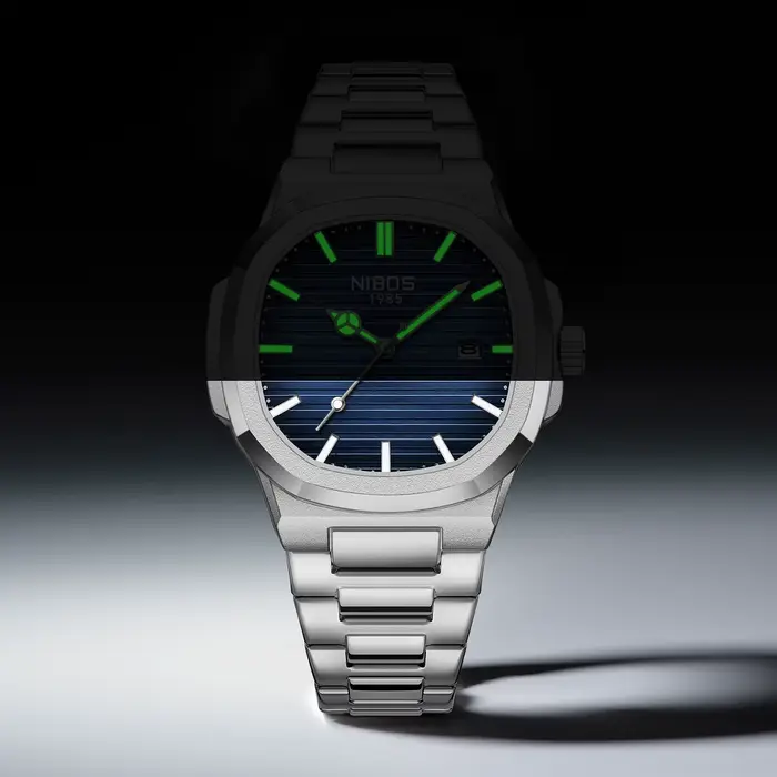 NIBOSI luxe hommes montres étanche lumineux Date