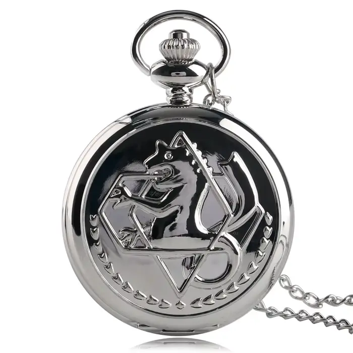 Fullmetal alchimiste argent/Bronze montre de poche pendentif