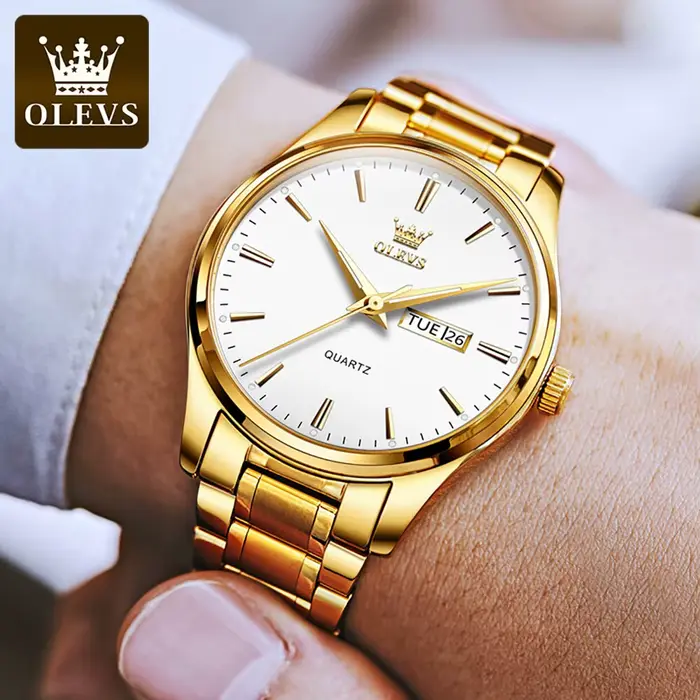 Montres-bracelets classiques en or pour hommes