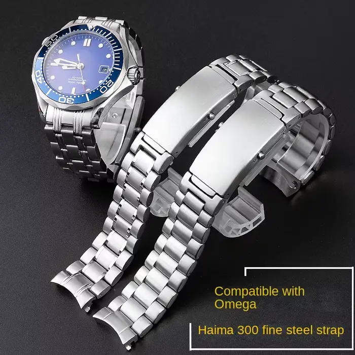 Bracelet de montre en acier inoxydable solide pour homme