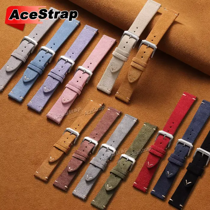 Nouveau Bracelet de montre souple en daim