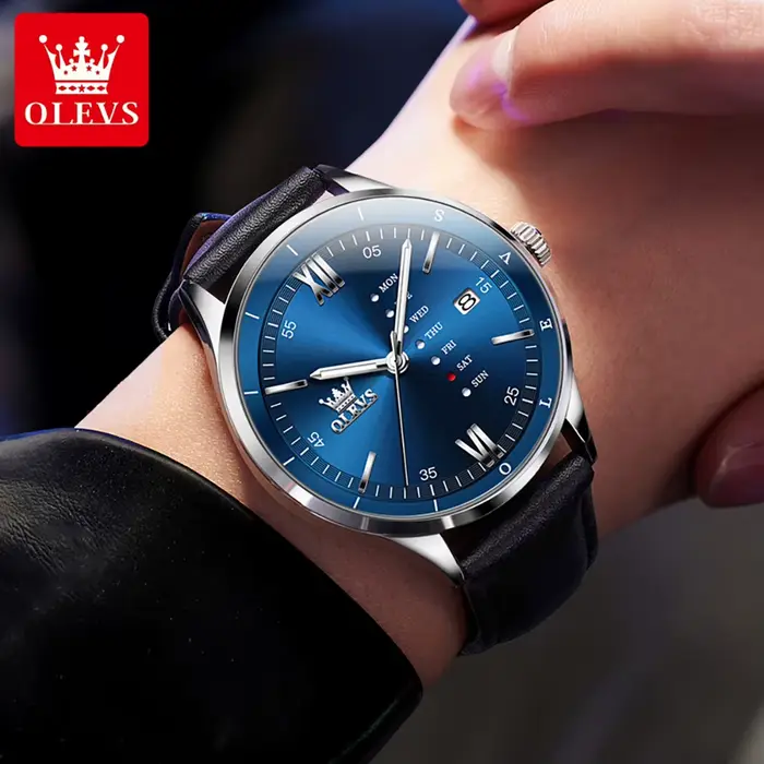 OLEVS 2931 Montre Homme de Marque Haut de Gamme Originale avec Date et Jour